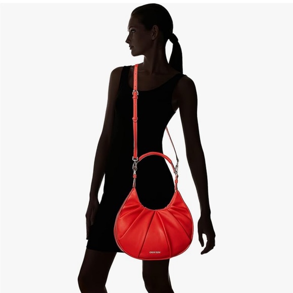 Calvin Klein Vibrant Red Hobo Bag - Picture 3 of 3